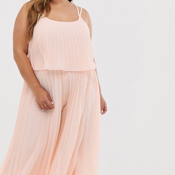 Asos Design Curve pleated crop top jumpsuit - NWT - Picture 6 of 9